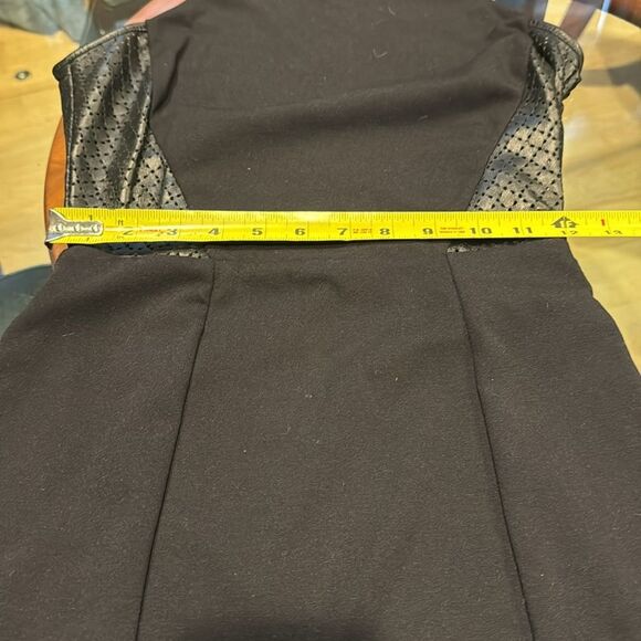 LaPina by David Helwani Nathalie Dress in Black/Black Leather Size XS - Picture 7 of 12